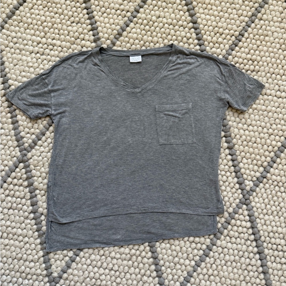 Abound Gray V-Neck Top